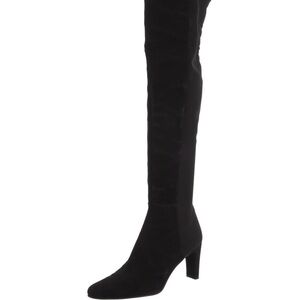 NWT Stuart Weizman Over The Knee Black Pointed Toe Suade Boots Size 8